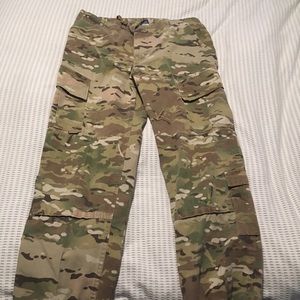 Military pants, multicam pattern